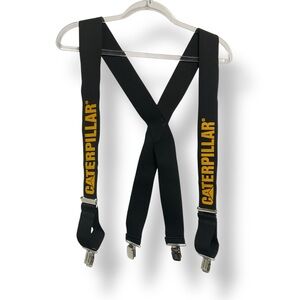 Caterpillar Suspenders Mens Workwear Trades Heavy Equipment CAT Black One Size
